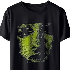 Brand New Retro Grimace Print Loose T-Shirt Blusas de Mujer Casuales